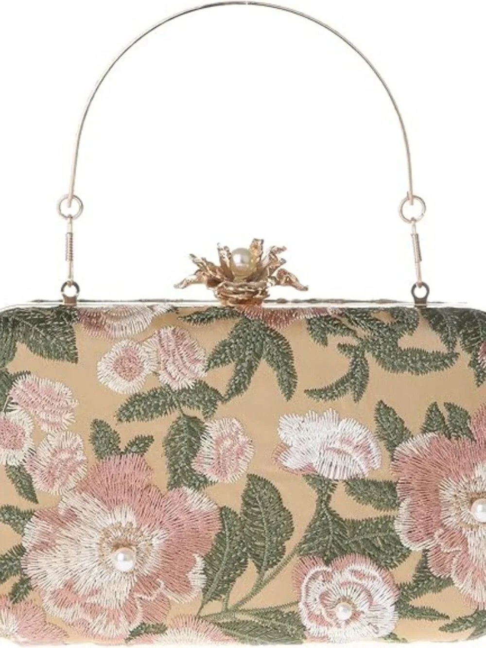 Vintage Floral Embroidered Clutch Women Evening Bag Wedding Party Purse